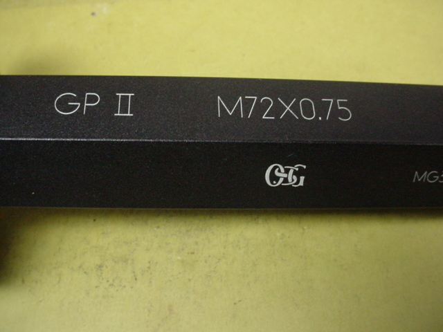 M72*0.75 GP2のみ 程度良好中古品 ミリサイズ ネジゲージ プラグ M72*0.75 GP2のみ 程度良好中古品 ミリサイズ ネジゲージ プラグ