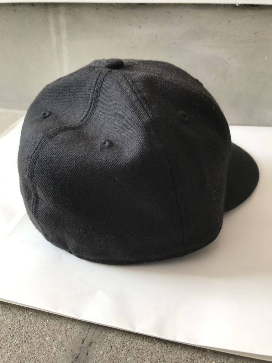 レア 初期コラボ ヨウジヤマモト ニューエラ 59FIFTY 刺繍 キャップ 7 3/8 ブラック 黒 BLACK YOHJI YAMAMOTO NEW ERA CAP 希少の画像7