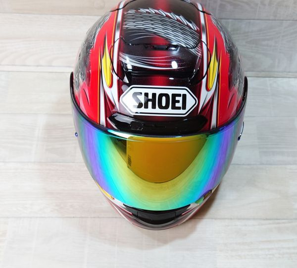 【希少】 SHOEI 清成 龍一モデル X-TWELVE フルフェイスヘルメット L 59cm～60cm TC-1 CW-1 チタンレッド G230208813の画像2