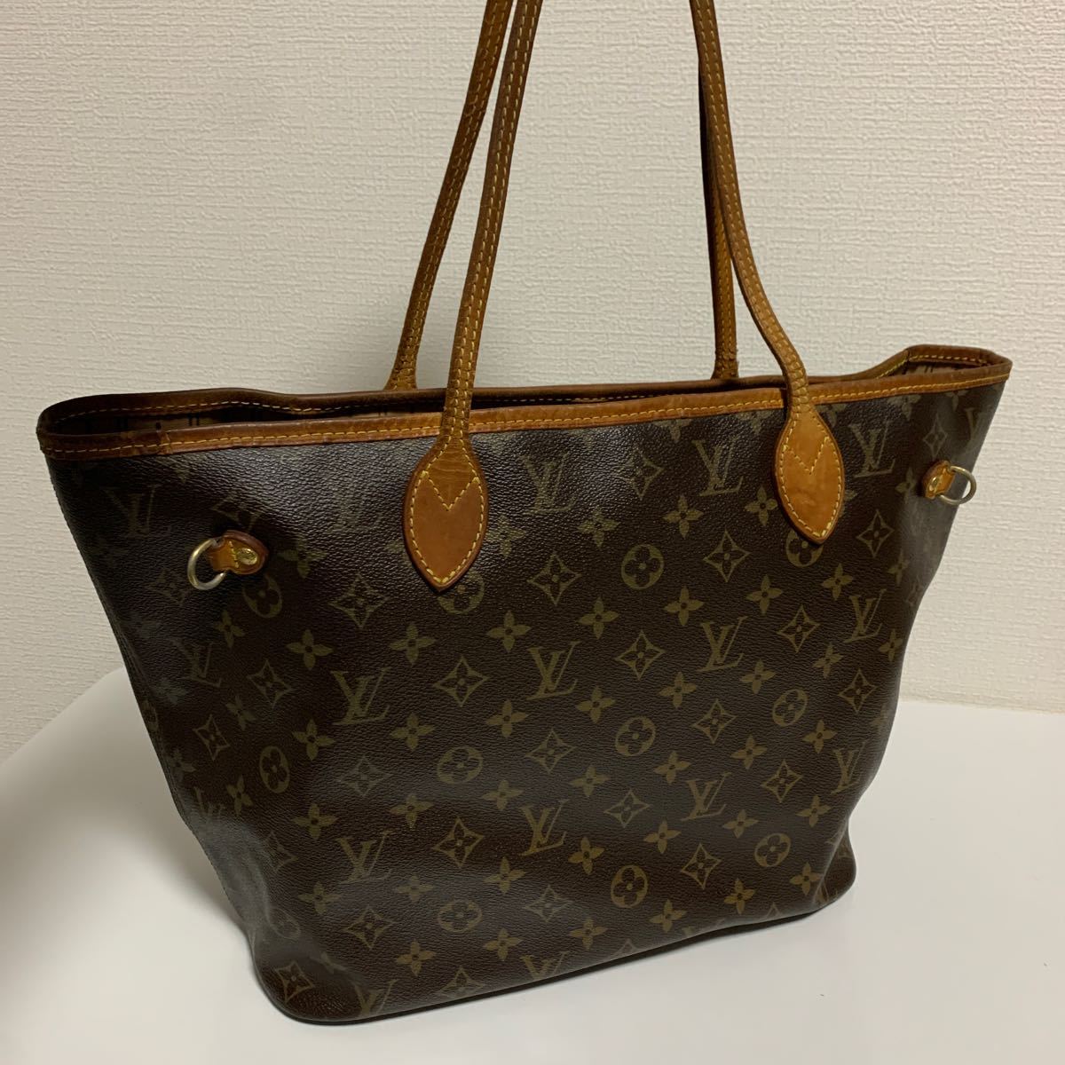 美品　LOUIS VUITTON ルイヴィトン モノグラム ネヴァーフルMM トートバッグ ブラウン _画像3