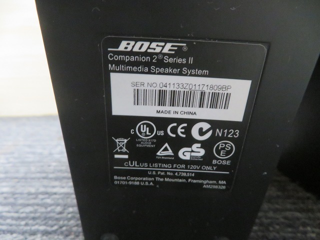 BOSE ボーズ Companion2 SeriesⅡ マルチメディアスピーカー ペア 2基 ◎音出し確認済の画像3