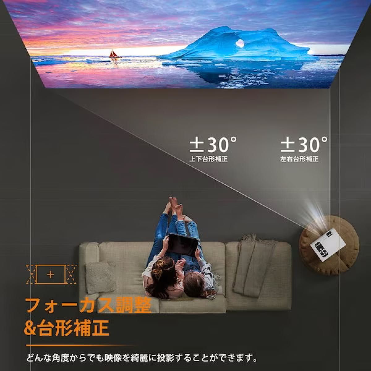 15000LM WIFI プロジェクター 小型 5G&2.4GWiFi 1080P 4K対応