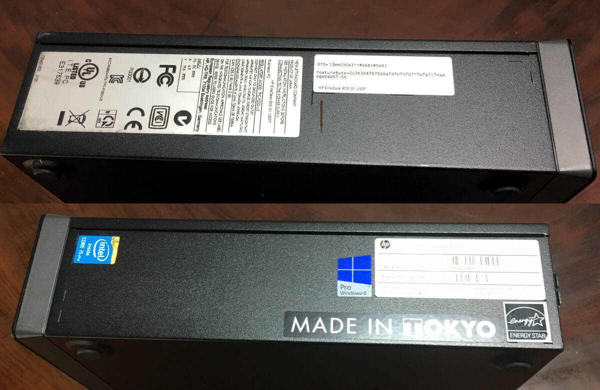 HP EliteDesk 800 G1 USDT I7-4770S MEM12GB SSD250GB DVDマルチ windows11Pro_画像3