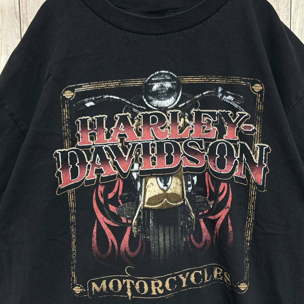 古着　プリントTシャツ　夏服　バックプリント　おしゃれ　人気　アメカジ　一点物　　人気　カジュアル　半袖　 Harley Davidson ハーレー_画像5