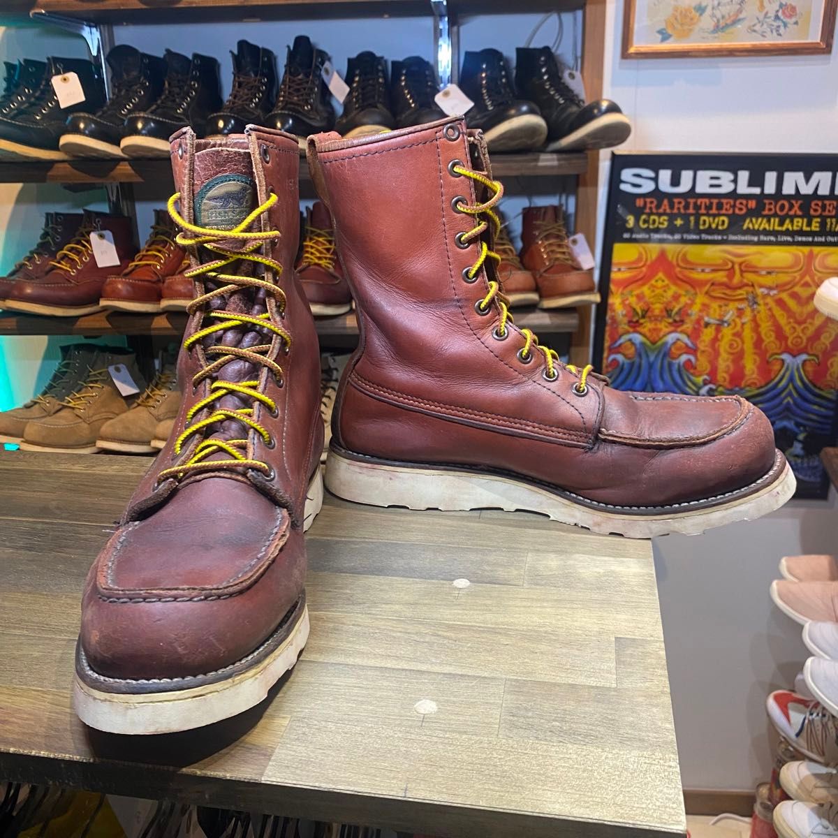 90’s Vintage REDWING 877 半円犬タグ　金刺繍　Irish Setter 8E ソール張替新品　BM020