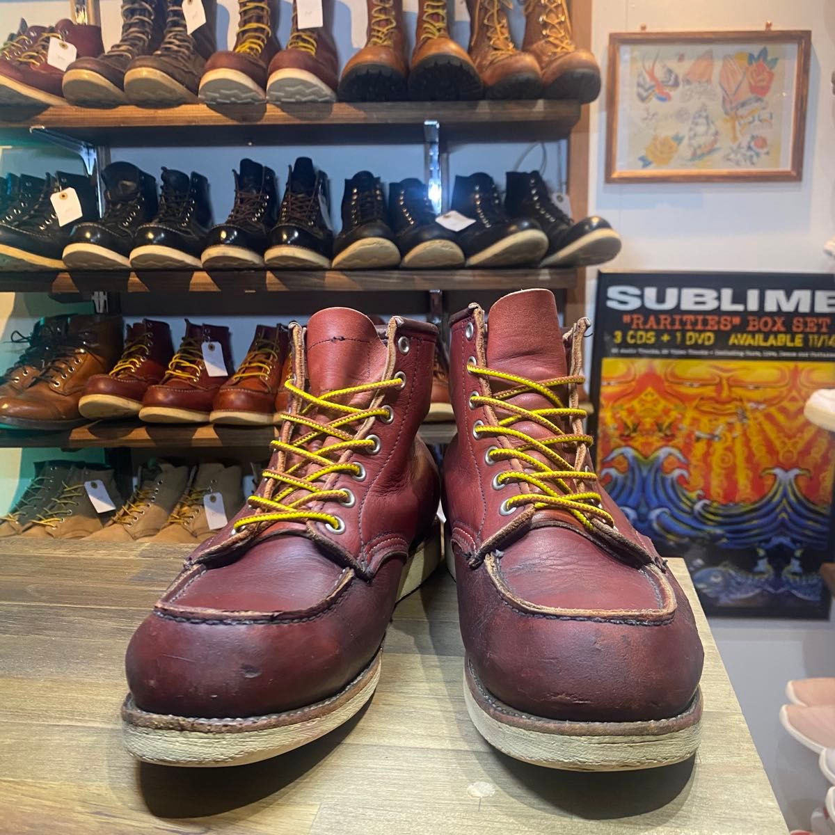 90s Vintage REDWING 8875 四角犬タグ　アイリッシュセッター　8E  赤茶　モックトゥ　BM028