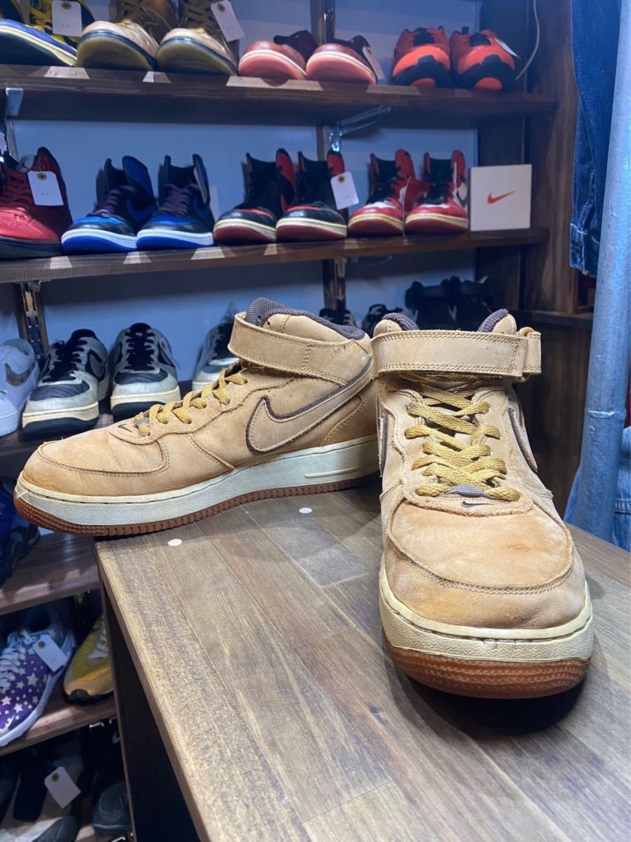 00s vintage NIKE エアフォース1 ミッド　ウィート