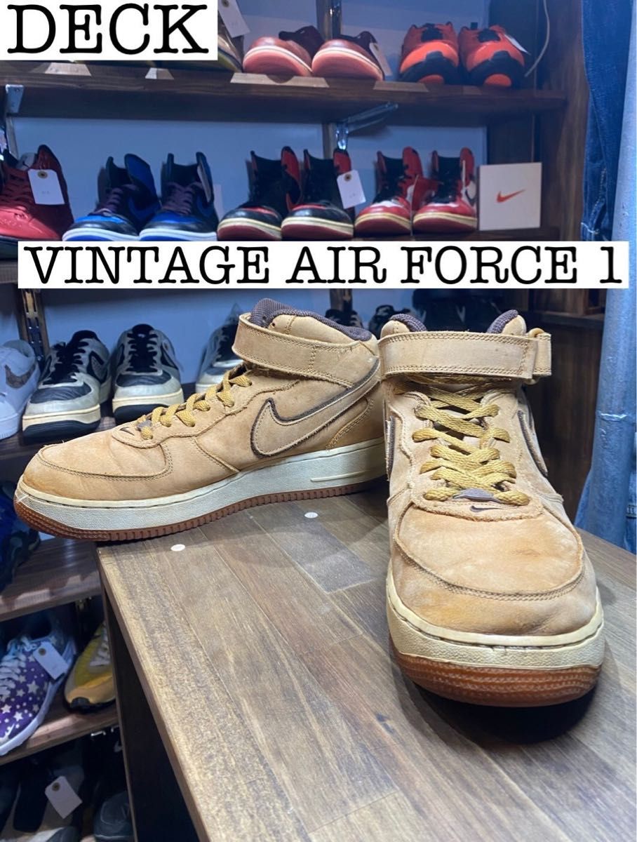 00s vintage NIKE エアフォース1 ミッド　ウィート