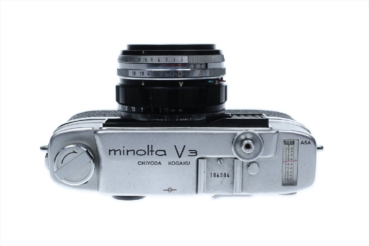 ミノルタ minolta V3 ＋ROKKOR-PF 1:1.8 45mm LENS レンズ レンジファインダー フィルムカメラ 3014bz_画像8