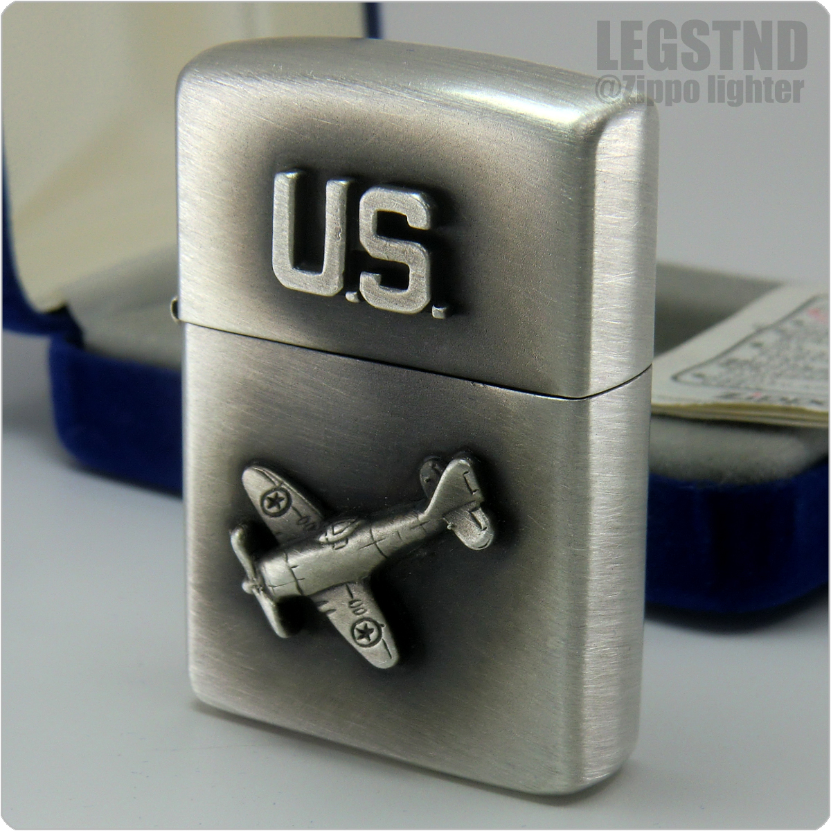 純銀 2005 U.S.Navy Vintage Aircraft Double Metal Sterling Silver Zippo スターリングシルバー アメリカ海軍 戦闘機 SV.925ダブルメタル_画像2