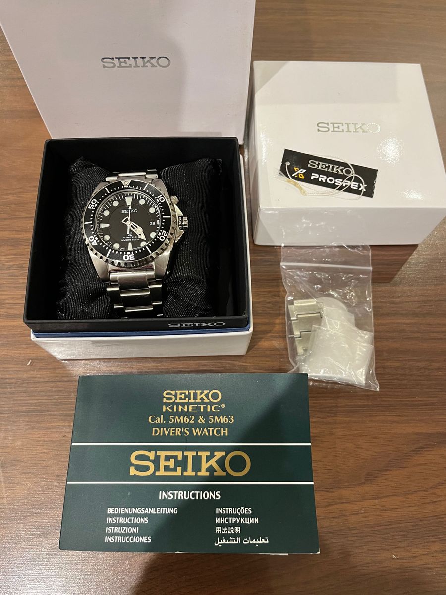 美品 SEIKO キネティック SCUBA プロスペックス 5M62-0BL0 取説 美品 SEIKO キネティック SCUBA プロスペックス 5M62-0BL0 取説