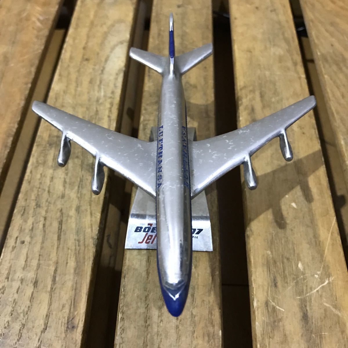 ドイツ製 LUFTHANSA BOEING 707 ルフトハンザ航空 ボーイングジェット ミニチュア ビンテージ！_画像3