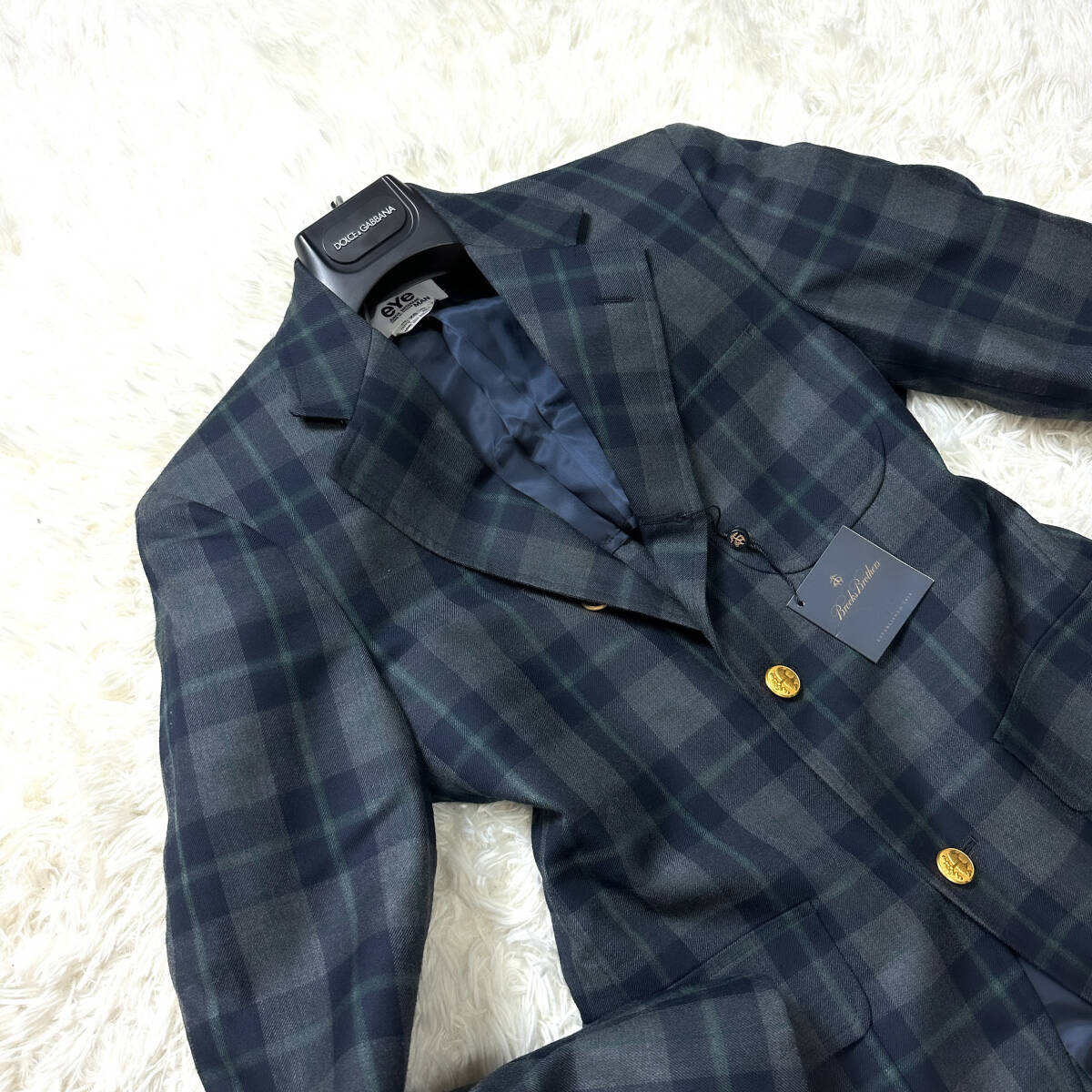 幻未使用級コラボ!COMME des GARCONS BROOKSBROTHERSテーラードジャケットJUNYA WATANABE金釦総柄M~Sコムデギャルソンブルックスブラザーズ_画像4