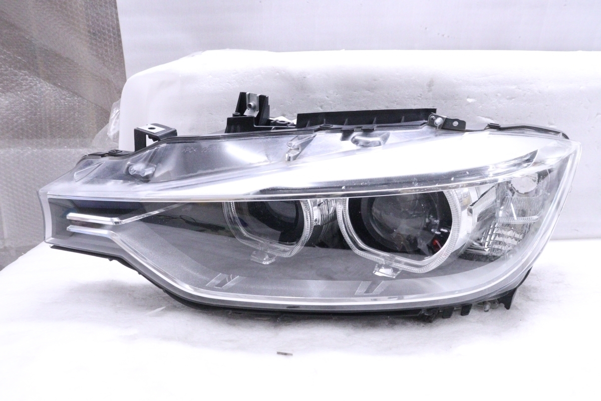 42-1934★前期 HID F30 BMW 3シリーズ★左ヘッドライト 63.11-7 259 543 メッキ 純正★BMW ジャンク品 (QT)の画像1