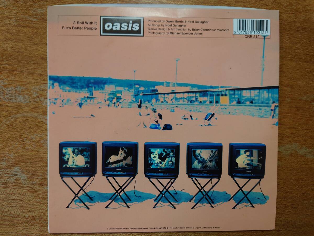 オアシス OASIS「Roll With It」■1995年/UK盤/7インチ/CRE 212/シングル盤_画像2