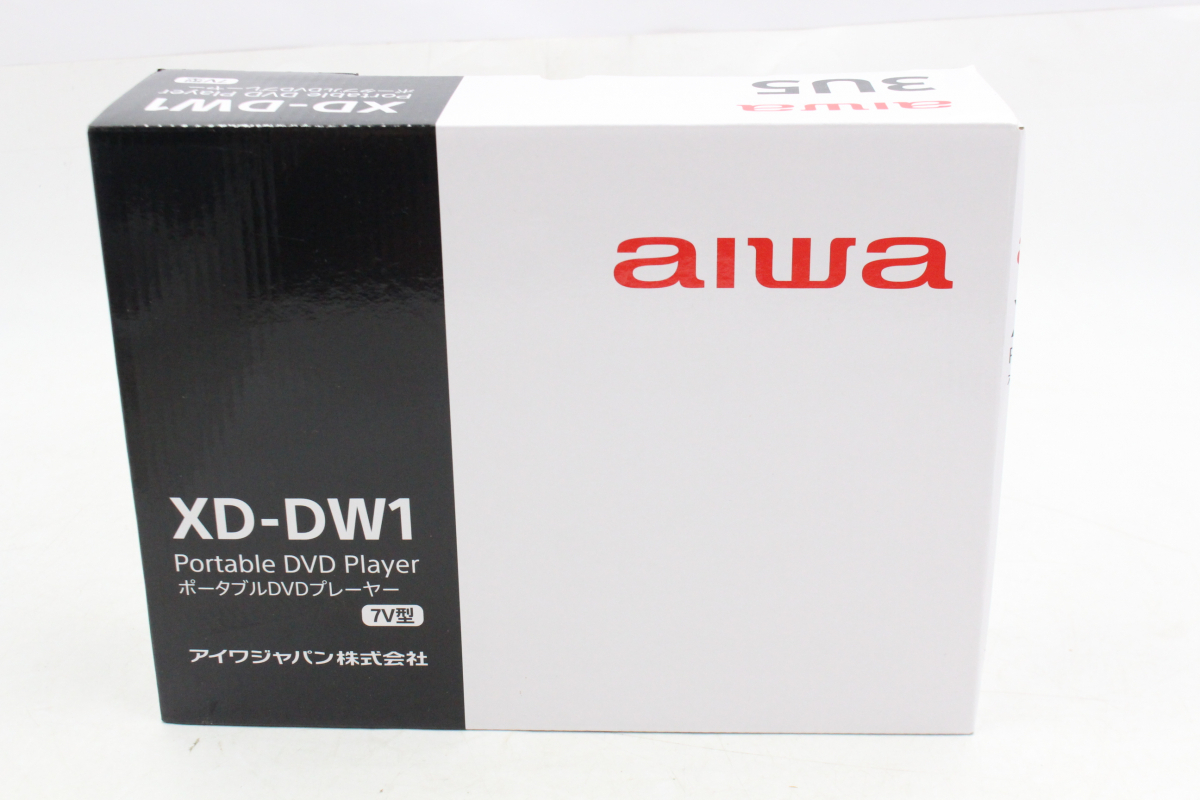 【ト静】 ★ 未使用 保管品 aiwa アイワ ポータブル DVDプレーヤー XD-DW1 DVDプレイヤー 7V型 GA498GCG90_画像1