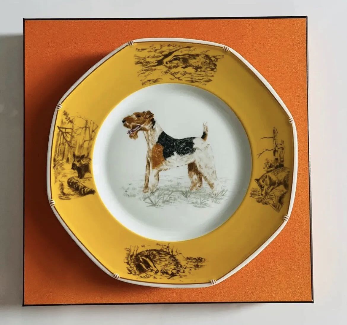 HERMES エルメス プレート フォックス・テリア・ワイヤー　犬 21cm 新品未使用品　シアン・クーラン＆シアン・ダレ