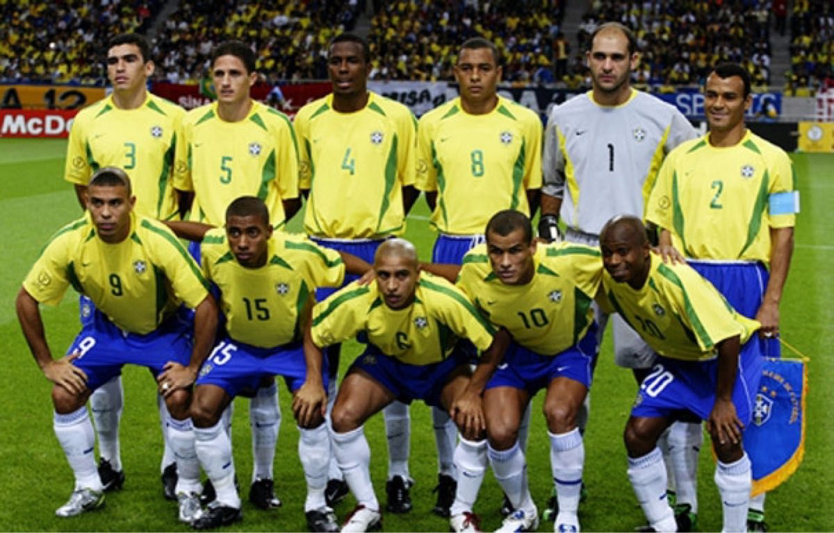 2002年ブラジル代表ユニフォーム 新品フラッシャー付き 激レア 2002年ブラジル代表ユニフォーム 新品フラッシャー付き 激レア