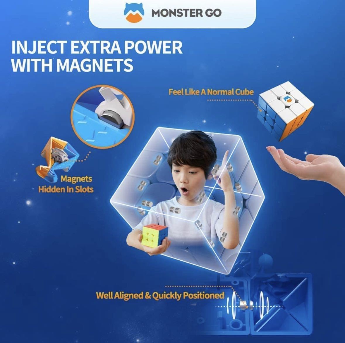 新品 ルービックキューブGAN MONSTER GO MG3スピードキューブ立体パズル磁石搭載 知育玩具 の画像5