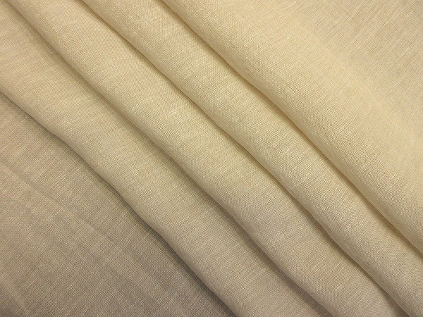 最終 リネン100 平織 スカート ワンピース 薄地 巾120cm 長4m ベージュ [m462]_画像1