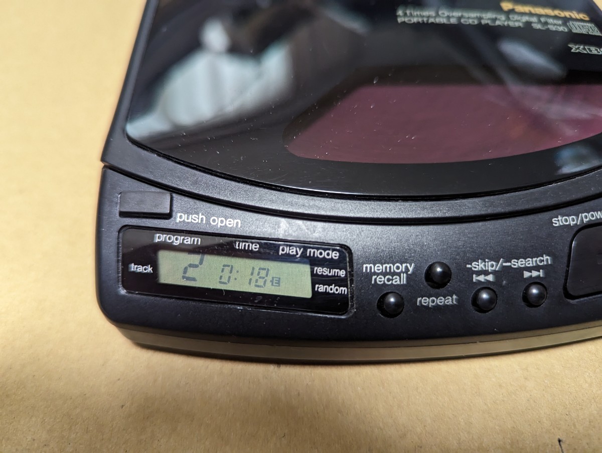 Panasonic　ポータブルCDプレーヤー　SL-S30　イヤホン付き 再生可　保証なしジャンク_画像2
