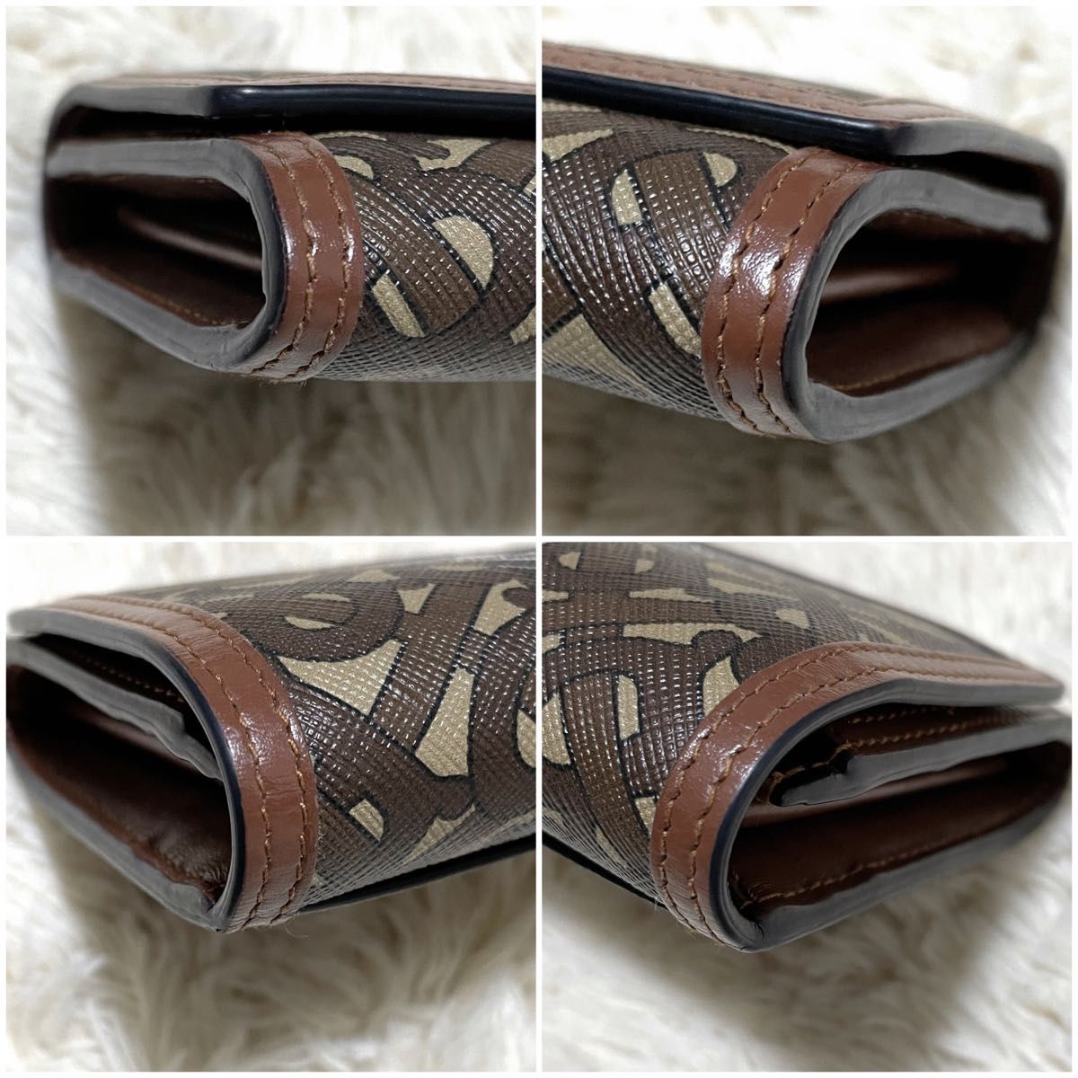 【極美品】BURBERRY バーバリー 長財布 二つ折り財布 TBロゴ モノグラム ブラウン 【極美品】BURBERRY バーバリー 長財布 二つ折り財布 TBロゴ モノグラム ブラウン
