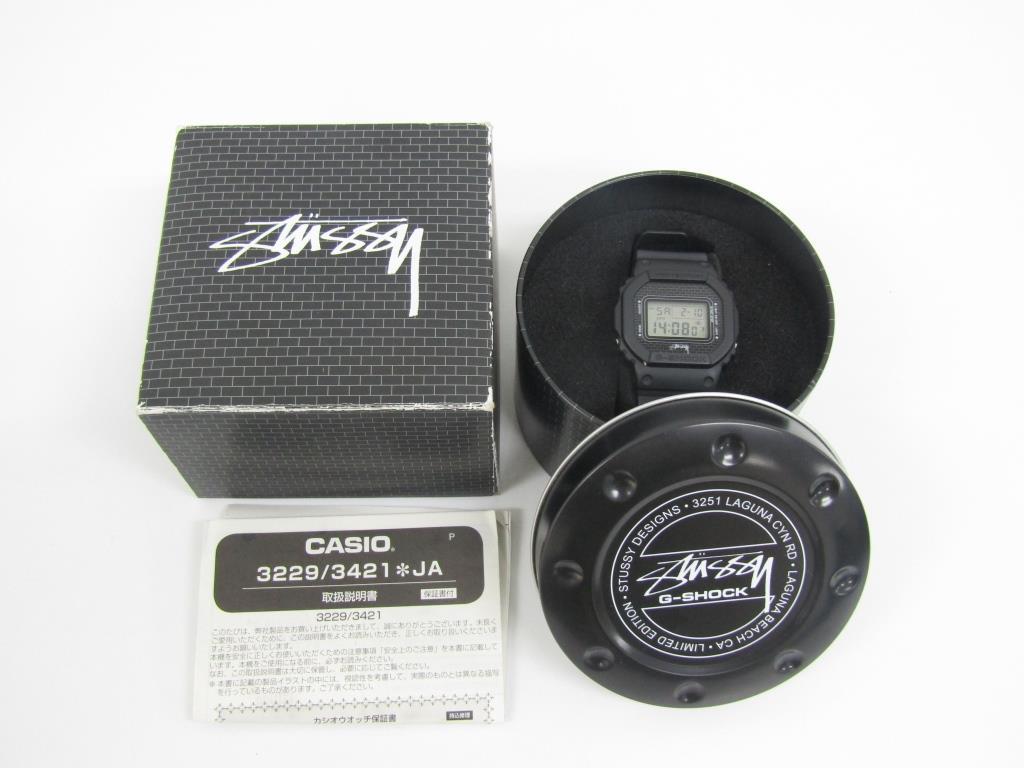 CASIO カシオ G-SHOCK × STUSSY DW-5600VT メンズ 腕時計 20気圧防水 箱・取説付き◆AC24645