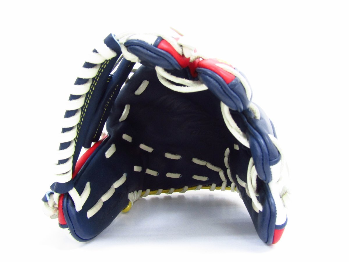 未使用 MIZUNO Pro ミズノ プロ 軟式 内野手用 オーダーグラブ WBC日本代表カラー 野球グローブ ▼SP7622_画像4