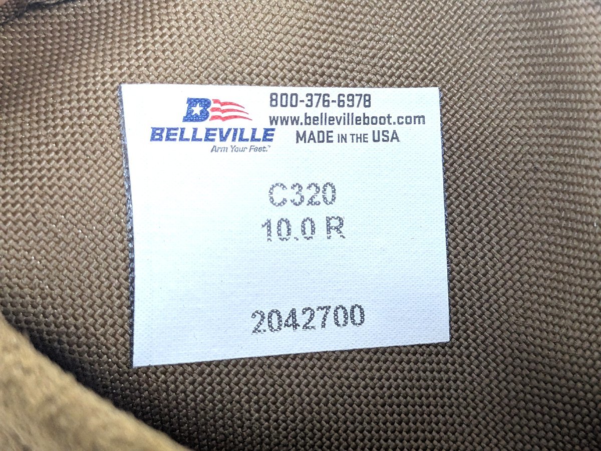 Belleville コヨーテ ウルトラ ライト アサルト ブーツ C320 100R サイズ US10.0 ビブラムソール 《A8384_画像8
