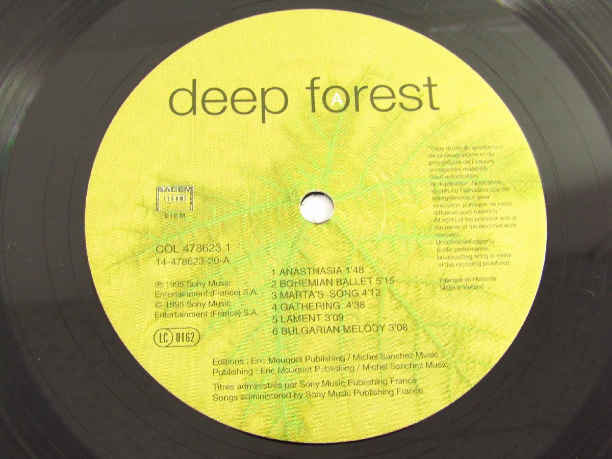 LP レコード DEEP FOREST / BOHEME (COL 478623-1) ●A8712_画像4