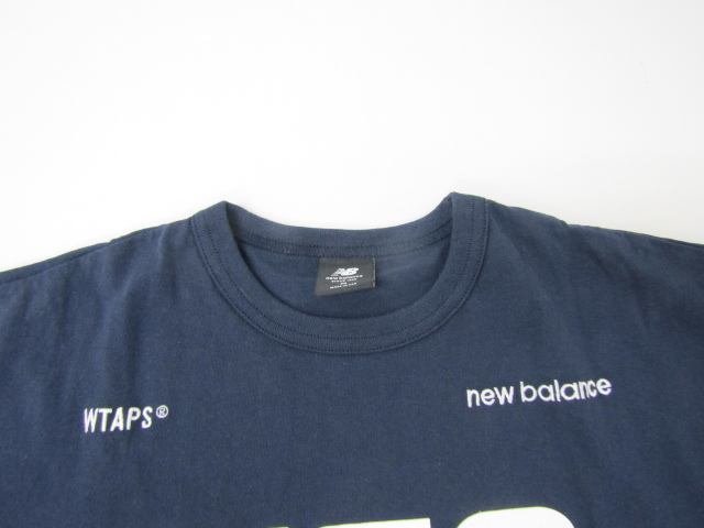 WTAPS NEW BALANCE ダブルタップス ニューバランス 21SS ACADEMY SS TEE アカデミー半袖 TEE Tシャツ ネイビー SIZE:M ⊥FG6994_画像3