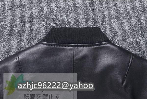 新品★シープスキン TYPE MA-1 フライトジャケット ブラック L(38) サイズ選択可 ボマー ボンバー レザー ラム 羊革_画像5