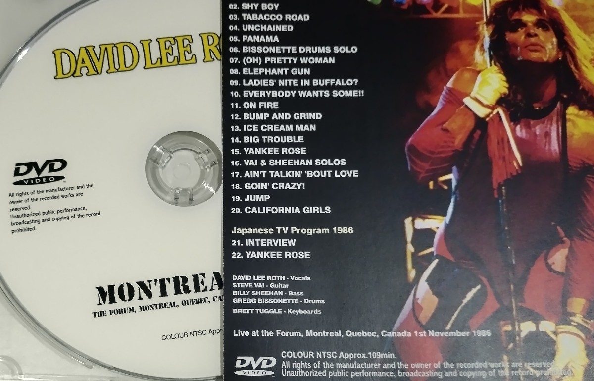 デイヴィッド・リー・ロス 1986年 特典付 Live At Fresno David Lee Roth Van Halen_画像5