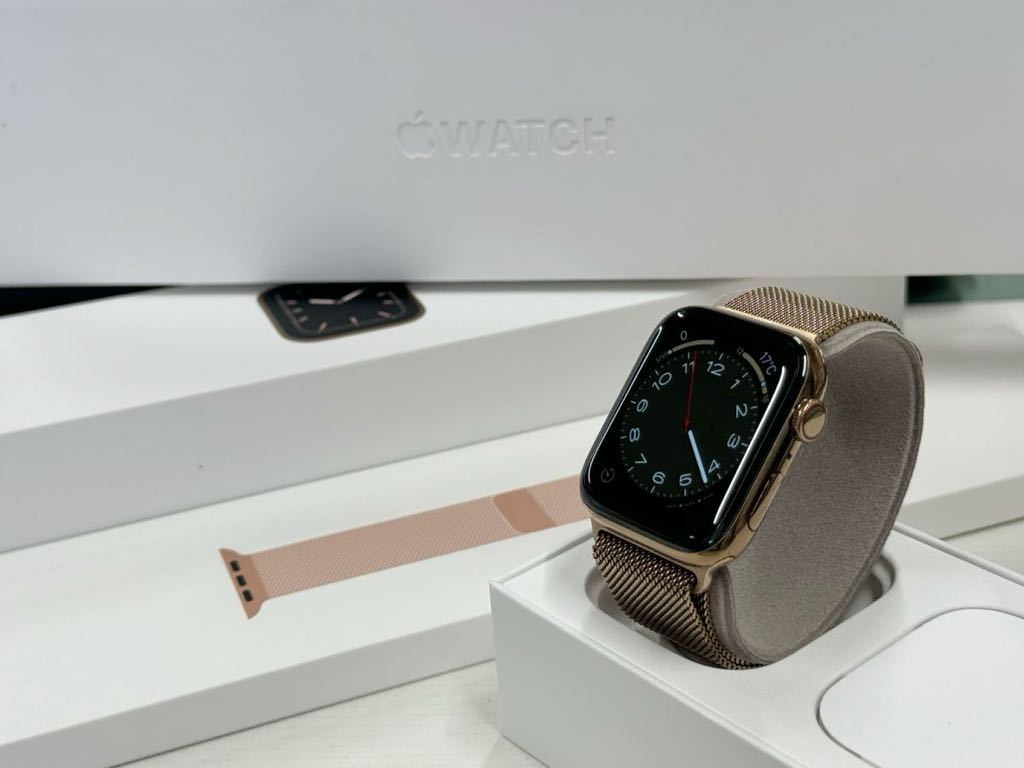 即決 Apple watch Series5 44mm ゴールドステンレス GPS+ 即決 Apple watch Series5 44mm ゴールドステンレス GPS+
