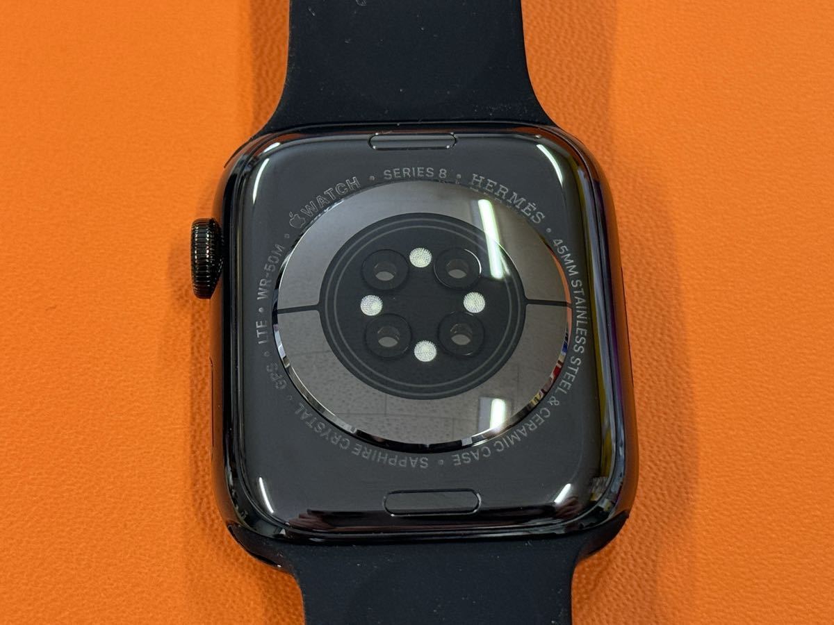 ☆即決 美品 バッテリー100% Apple Watch series8 HERMES 45mm アップルウォッチ エルメス Cellular 黒 ブラックステンレス シリーズ8 356_画像7
