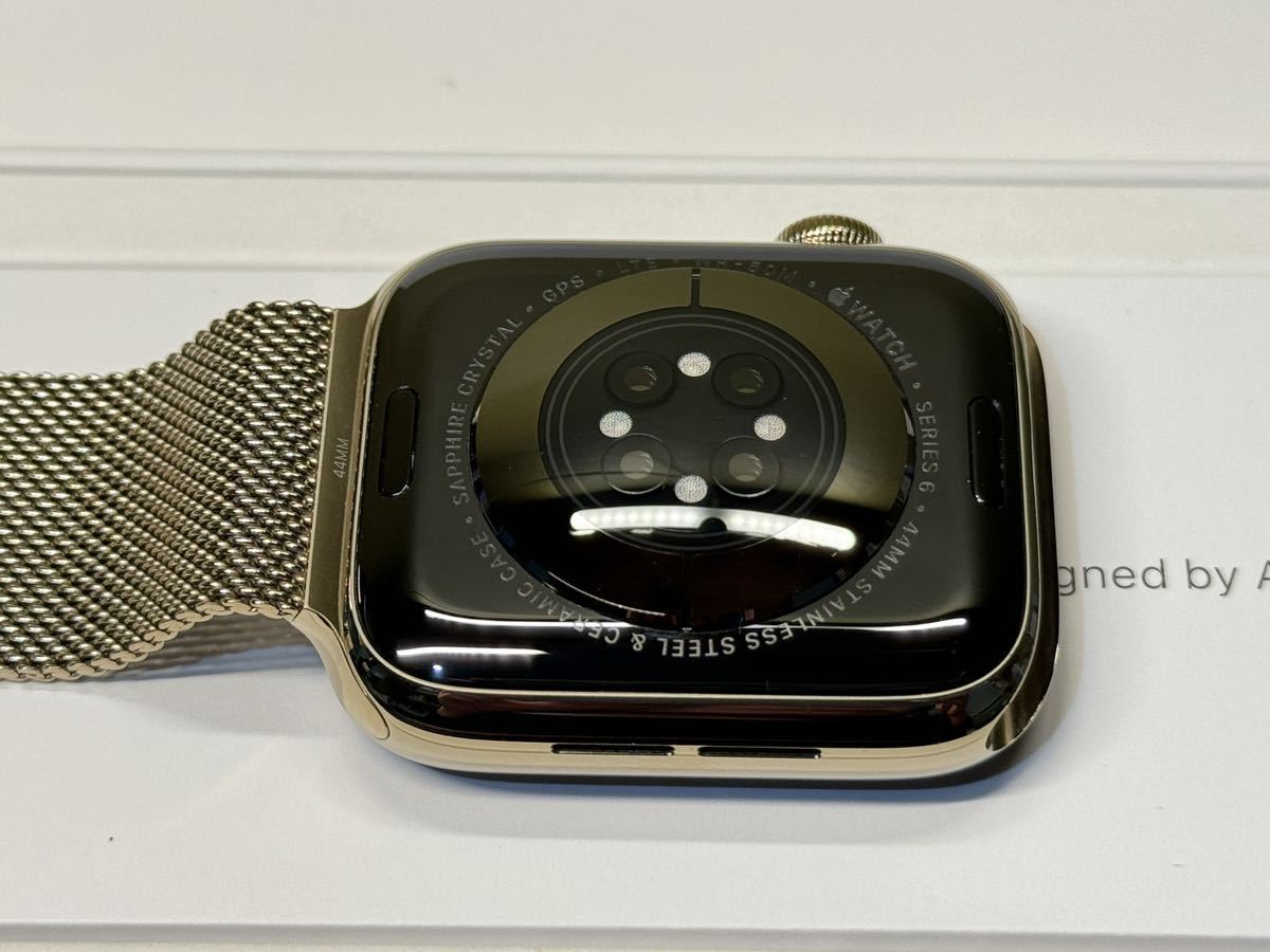 即決 美品 Apple watch Series6 44mm ゴールドステンレス GPS+ 即決 美品 Apple watch Series6 44mm ゴールドステンレス GPS+