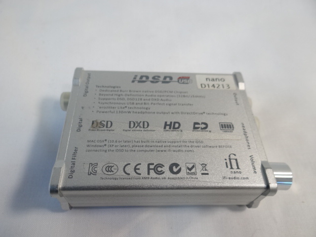 H1782　 iFi audio アイファイオーディオ nano iDSD USB ヘッドフォンアンプ 動作未確認　ジャンク品　_画像9