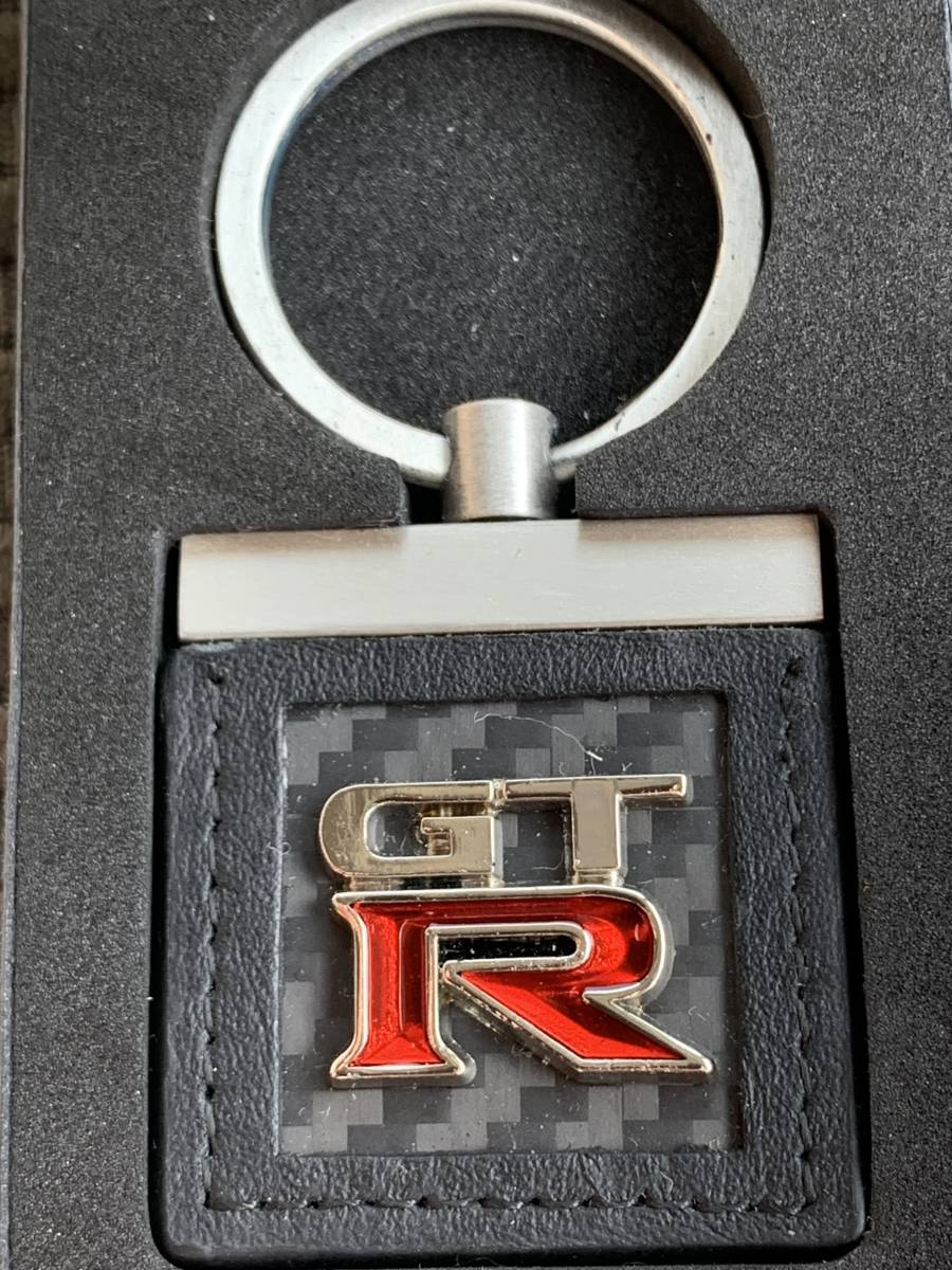 日産純正 GT-Rコレクション カーボン調メタルキーリング GTR キーホルダー R34.35 used美品の画像2