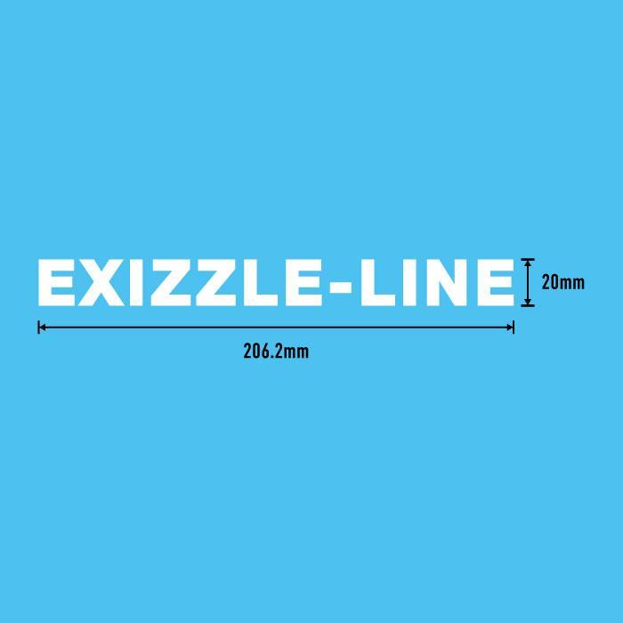 EXIZZLE-LINE デカールステッカー 車 バイク 自転車 切文字 白文字 エクシズルライン カンパニーステッカー_画像2
