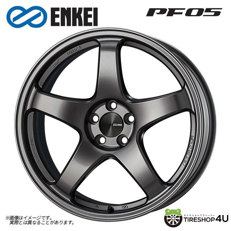 送料無料 ENKEI Performance Line PF05 18インチ 18x10.5J 5/114.3 +23 DS ダークシルバー 新品ホイール1本価格_画像1