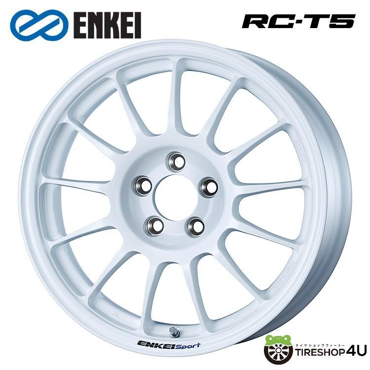 送料無料 ENKEI Sport RC-T5 15インチ 15x7.5J 5/114.3 +40 W ホワイト 新品ホイール1本価格_画像1