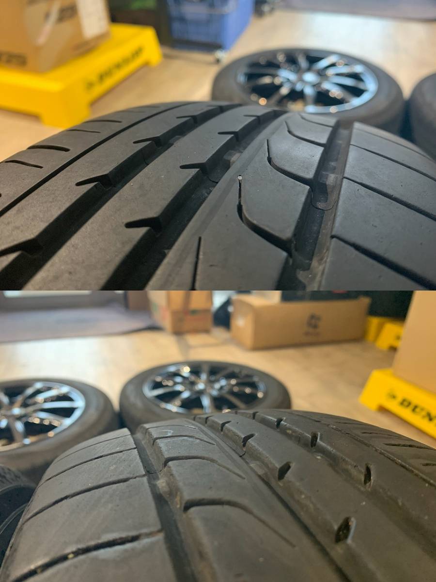 【2401056】Euro-S 14インチ 5.5J +45 PCD100 4H + BluEarth 165/65R14 2020年 タンク ルーミー トール パッソ ソリオ デリカD2 等_画像9