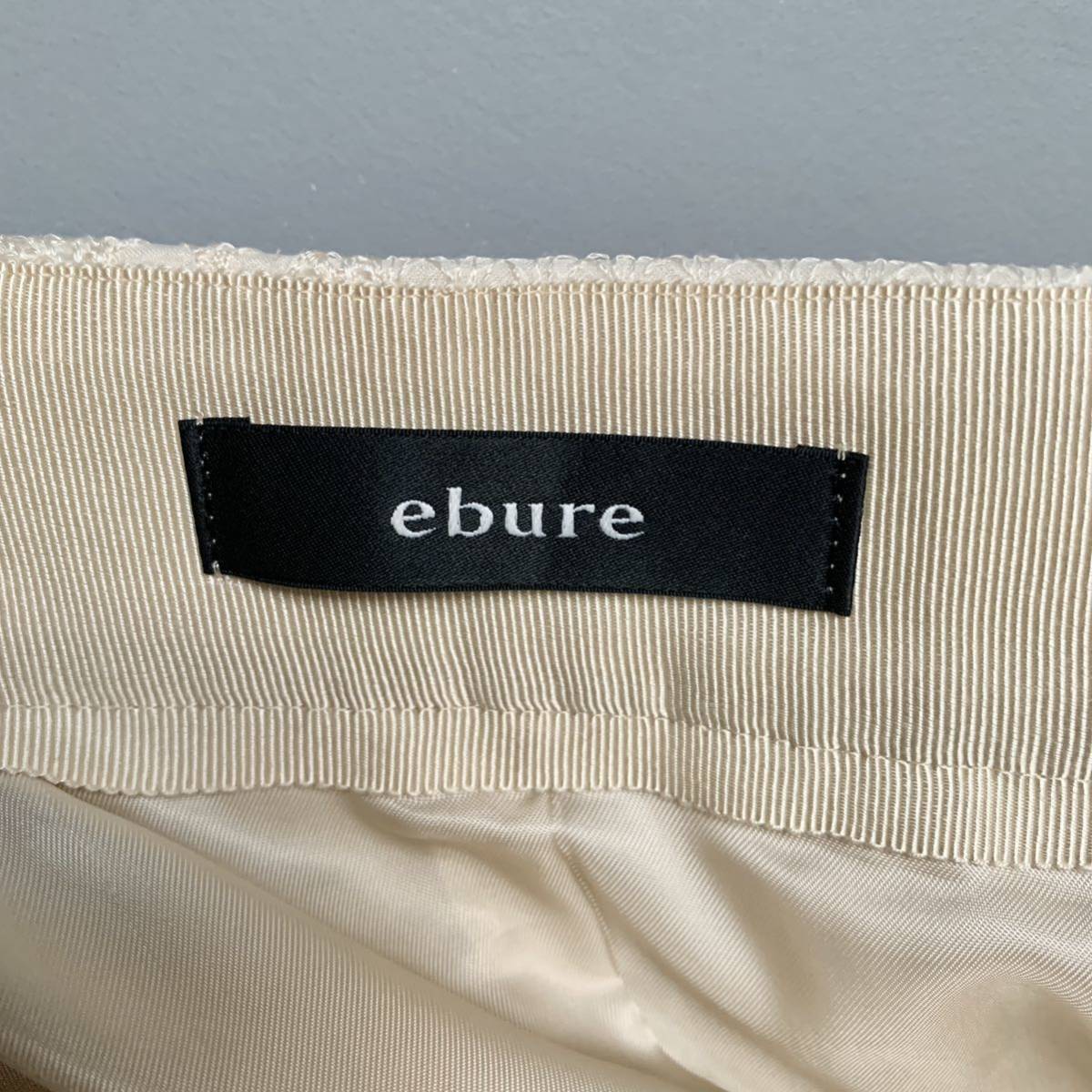 ebure オーガンジー レースタック スカート エブール ナチュラル ebure オーガンジー レースタック スカート エブール ナチュラル