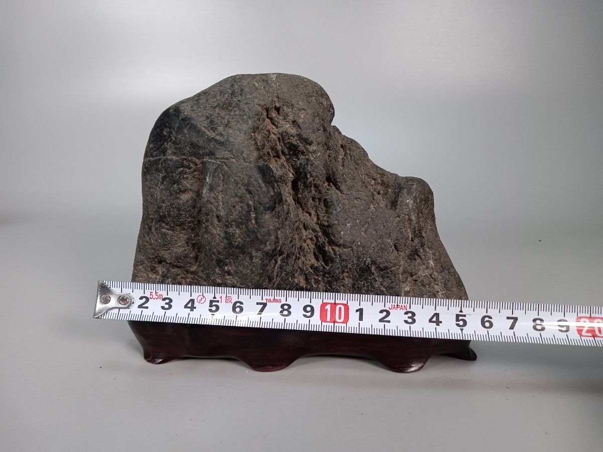 E0977 камень суйсеки оценка камень поддон камень бонсай природа камень высота примерно 14cm ширина 16cm -слойный 1613g