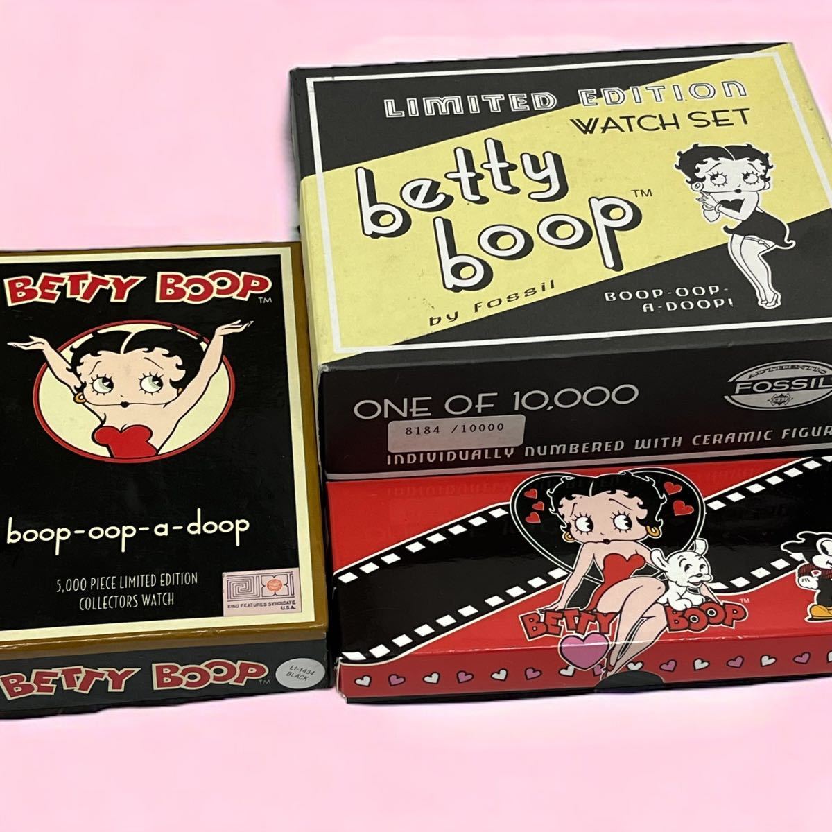 【未使用まとめ売り】Betty Boop ベティ・ブープ レディース 腕時計 FOSSIL限定品あり 箱付き ベティちゃん キャラクターグッズ _画像2