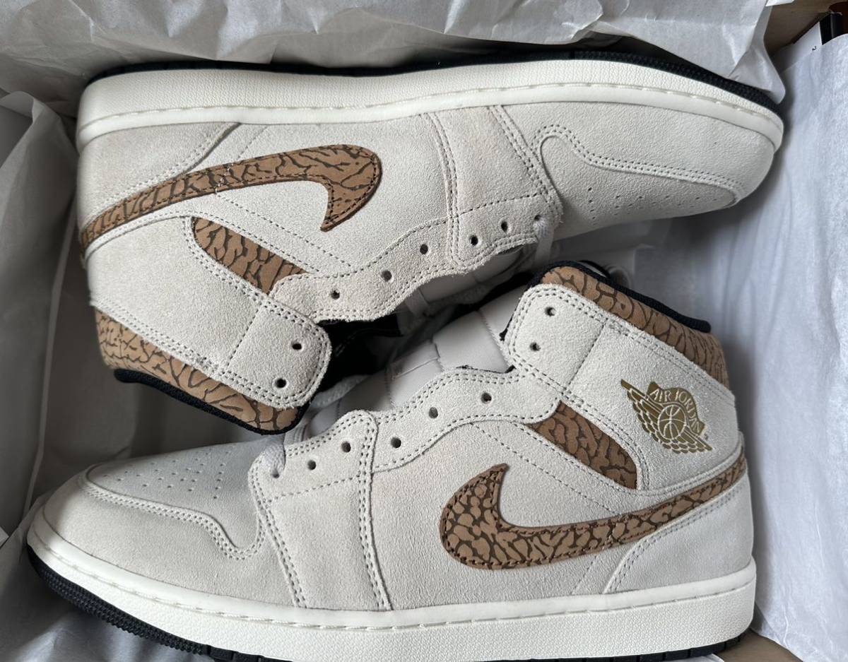 【未使用】NIKE AIR JORDAN 1 MID SE BROWN ELEPHANT 30.0cm エア ジョーダン DZ4129-102