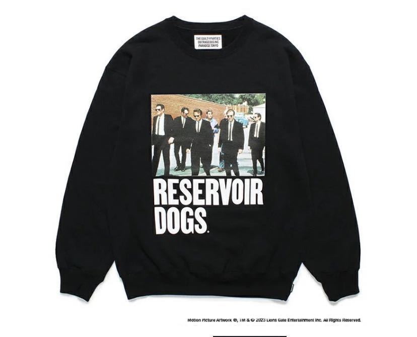 WACKO MARIA RESERVOIR DOGS / MIDDLE WEIGHT CREW NECK SWEAT SHIRT/レザボアドッグス/BLACK