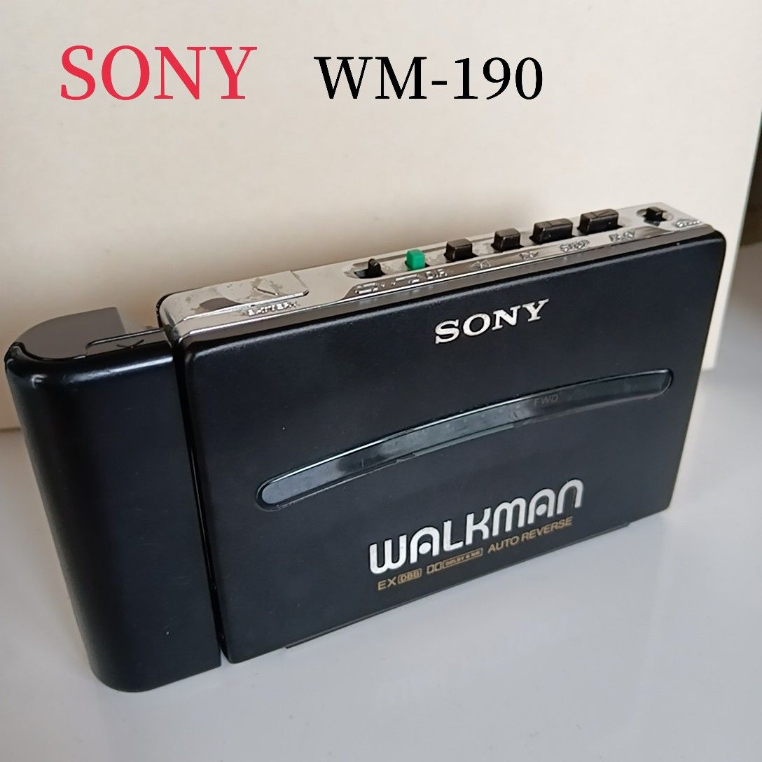 リアル SONY WALKMAN WM-190 カセットプレーヤー ジャンク 故障品|ポータブルプレーヤー ポータブルプレーヤー