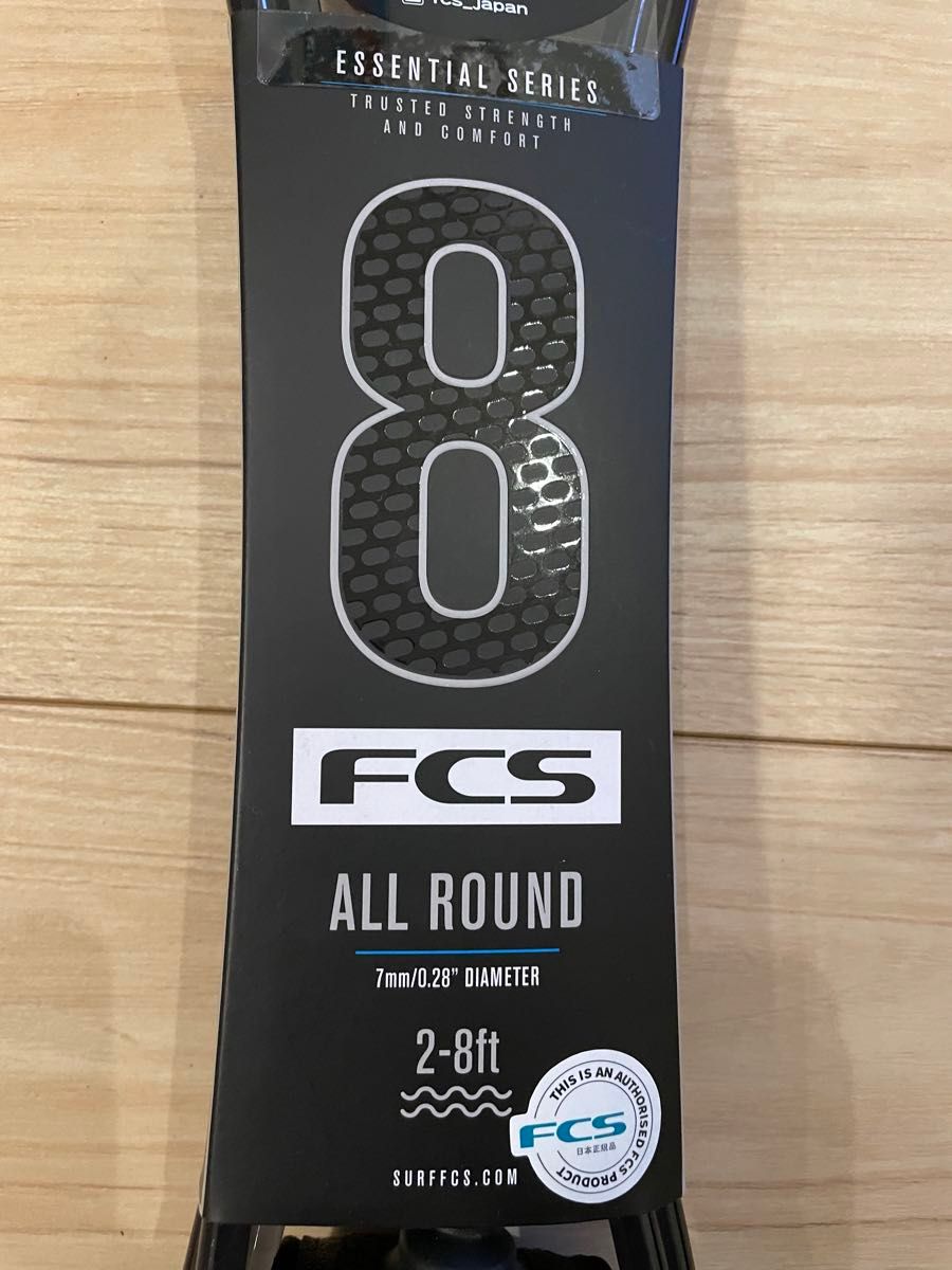 FCS 8’ ALL ROUND 7mm リーシュコードFLAME-RED新品