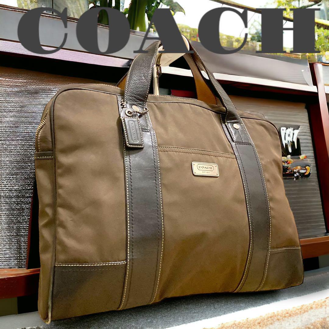 COACH コーチ ブリーフケース ビジネスバッグ 大容量 茶 レザー COACH コーチ ブリーフケース ビジネスバッグ 大容量 茶 レザー